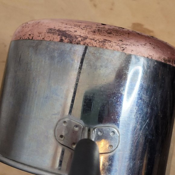 Vintage Revere Ware Copper Clad 1.5 Qt Sauce Pan Pot 5.75 x 3.75 Inches - Picture 8 of 10